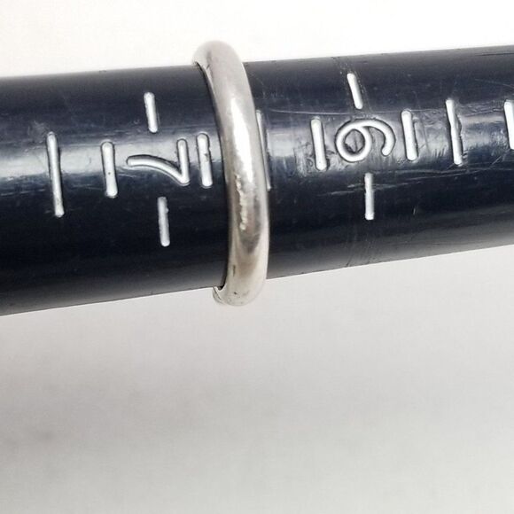 Vintage Sterling Silver Orange Oval Cabochon Stone Ring, Size 6 1/2 Band, Bezel - Picture 6 of 8